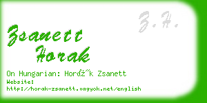 zsanett horak business card